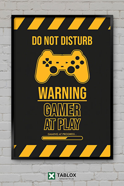 TABLOX Znak "Gamer At Play" Znak "Gamer Game" Retro poster u obliku okvira De...