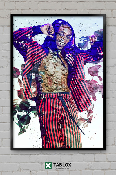 TABLOX Jacquees Singer Rnb Μουσικό άλμπουμ με διακοσμητικό πίνακα MDF με κορνίζα