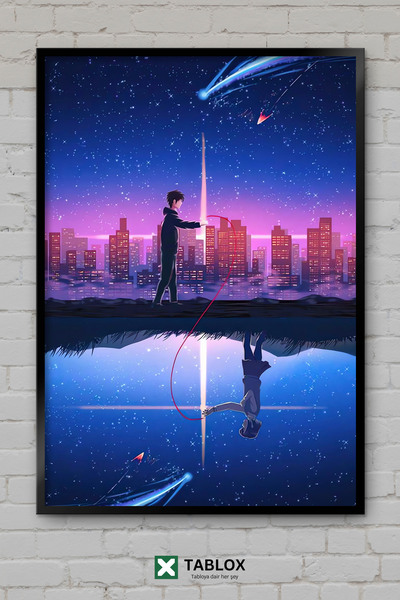 TABLOX Filmul anime Your Name Kimi No Na Wa, afiș japonez cu tematică de drag...