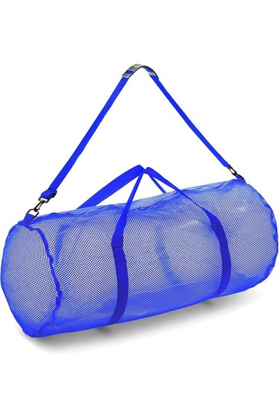Champion Sports Mesh Duffle Bag with Zipper and Adjustable Shoulder Strap, 15...