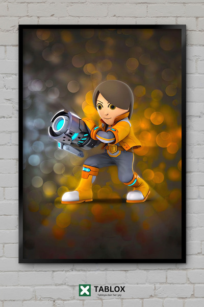TABLOX Wii Gunner Nintendo Shooter Game Ρετρό Αφίσα με Κορνίζα Διακοσμητικός ...