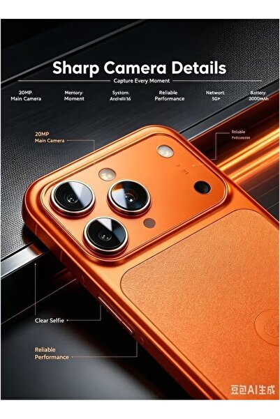 CCIT هاتف ذكي T18 Pro Max، شاشة HD+ Incell مقاس 6.8 بوصة، ذاكرة 16 جيجابايت + 1 تيرابايت، نظام أندرويد 16، كاميرا خلفية مزدوجة 8 ميجابكسل + 20 ميجابكسل، 5G، بطارية 6000 مللي أمبير