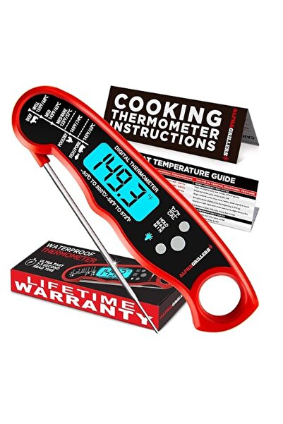 Alpha Grillers Instant Read Meat Thermometer for Cooking Grill and BBQ Griddl...