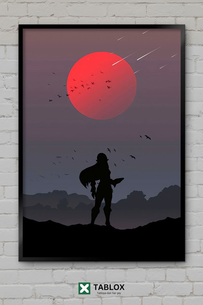 TABLOX Breath Of The Wild Zelda Παιχνίδι Φανταστική Αφίσα με Διακοσμητικό Πλα...