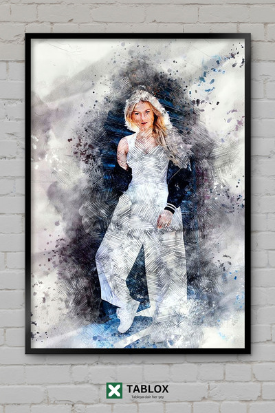 TABLOX Astrid S Τραγουδίστρια Νορβηγική ποπ μουσική Πορτραίτο με κορνίζα Διακ...