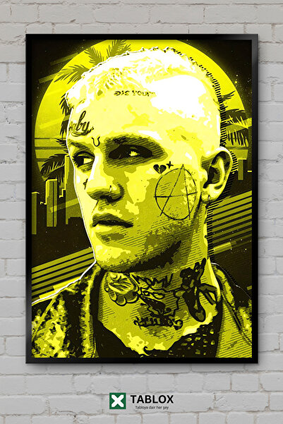 TABLOX Lil Peep Κίτρινο Ρετρό Κίτρινο Ράπερ Ράπερ Χιπ Χοπ Διακοσμητικός Πίνακ...