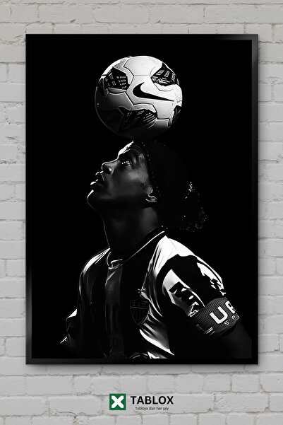 TABLOX Ronaldinho, jucător de fotbal, legenda braziliană, portret, cadru spor...