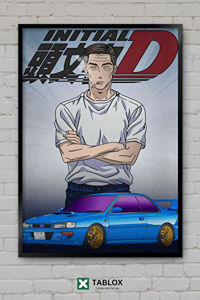 TABLOX Initial D Anime Manga Racing Car Drift Character Frame View Decorative...