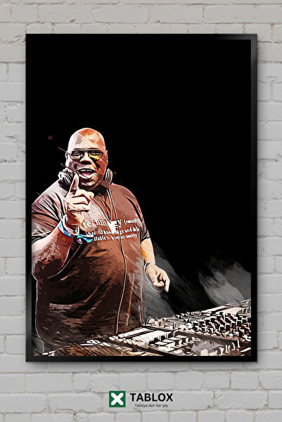 TABLOX Carl Cox Dj Ηλεκτρονική Μουσική Τέχνο Πορτρέτο Αφίσα Πλαισιωμένο Διακο...
