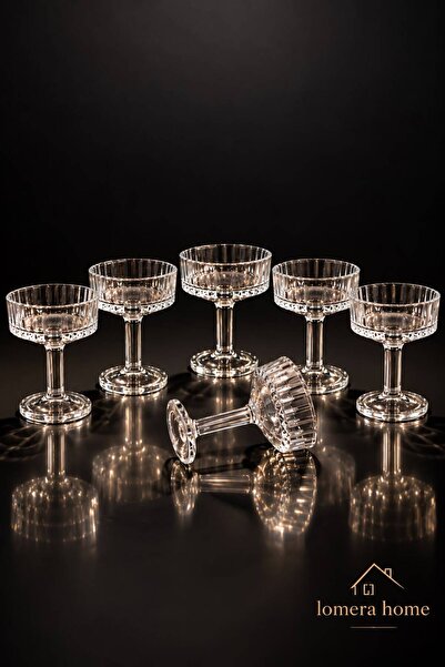 Lomera Home Set of 6 Crystal-Look Turkish Delight Glasses – Elegant Decorativ...