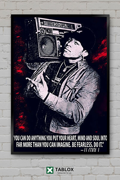 TABLOX Ll Cool J Rapper Rapper Hip Hop Muzika Portret Poster Uramljen Dekorat...
