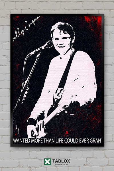 TABLOX Billy Corgan, pevač grupe Smashing Pumpkins, muzički poster, okvir, de...