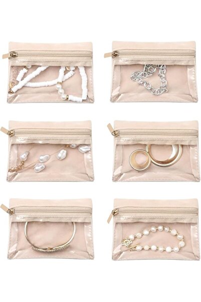GENERAL [6 Pack] Travel Jewelry Bag, Travel Jewelry Organizer Zipper Pocket,V...