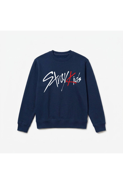 Let's Wear سترة رياضية طويلة الأكمام مطبوعة من Straykids ذات ياقة دائرية