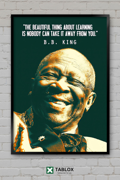 TABLOX Bb King Blues Τραγουδιστής κιθαρίστας Μουσική αφίσα με πλαίσιο εμφάνισ...