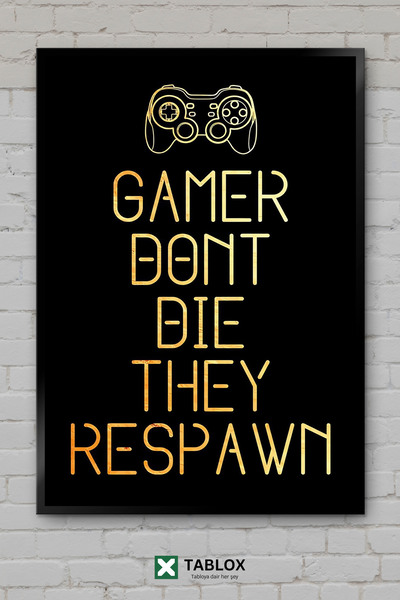 TABLOX Gamer Player Gaming Neon Αφίσα Διακοσμητικό Τέχνημα Τοίχου με Πλαίσιο ...