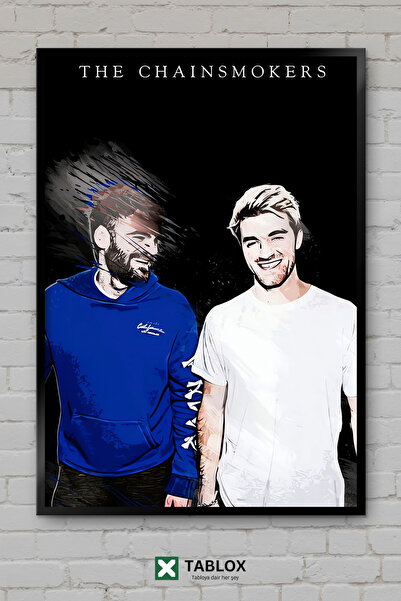 TABLOX The Chainsmokers Dj Group Edm Μουσική Ηλεκτρονικό Διακοσμητικό Πίνακας...