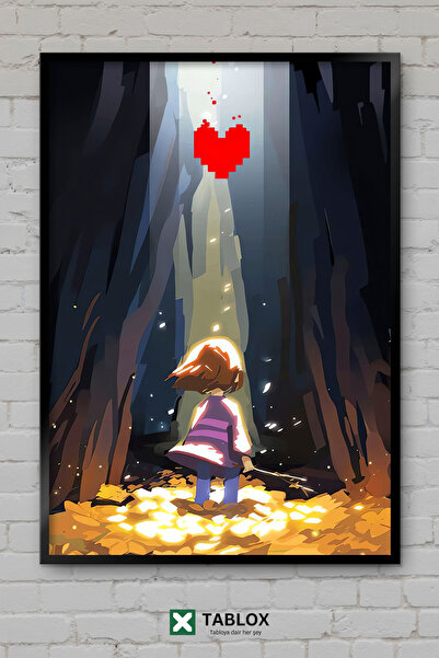 TABLOX Undertale Video Game Pixel Retro Rpg Poster cu ramă decorativă pentru ...