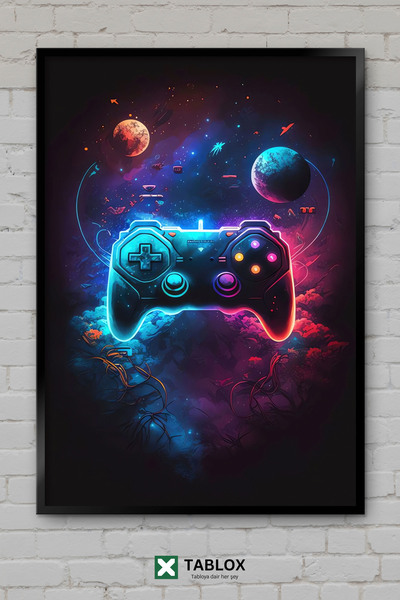 TABLOX Gaming Room Διακοσμητικός πίνακας MDF με εμφάνιση πλαισίου αφίσας νέον...