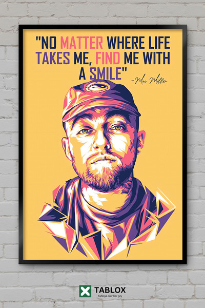 TABLOX Αποφθέγματα του Mac Miller, Ράπερ, Χιπ Χοπ, Διακοσμητικός πίνακας από ...
