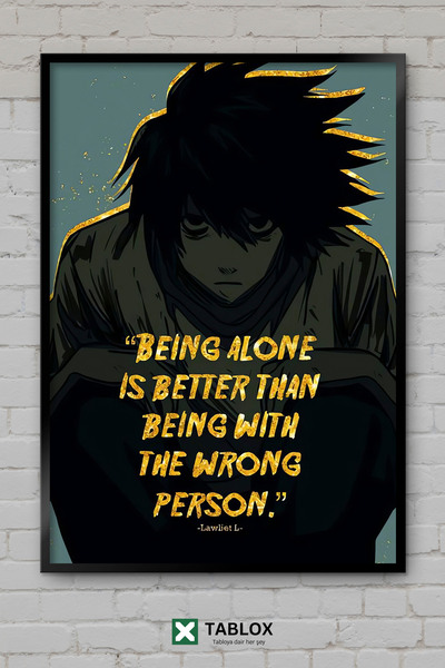 TABLOX L Death Note obećanje citat anime manga lik okvirni dekorativni MDF sto