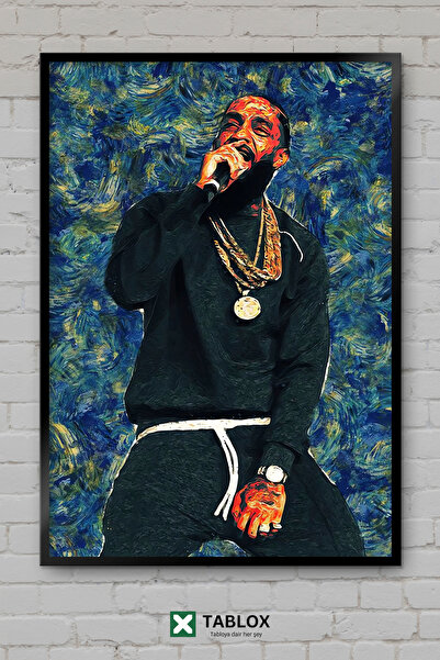 TABLOX Nipsey Hussle Ράπερ Ράπερ Χιπ Χοπ Μουσική Αφίσα Μουσικής με Πλαίσιο Δι...