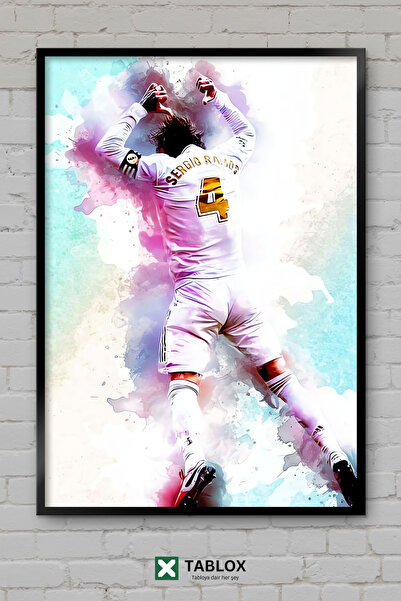 TABLOX Sergio Ramos Fotbalist Fotbal Spania Poster cu aspect de cadru Tablou ...