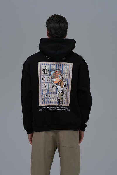 SHANBERWEAR Vincent Muse Erkek Oversize Hoodie Kapüşonlu Sweatshirt
