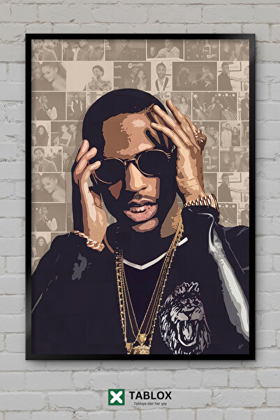 TABLOX Big Sean Ράπερ Ράπερ Χιπ Χοπ Μουσική Αφίσα Μουσικής με Κορνίζα Διακοσμ...