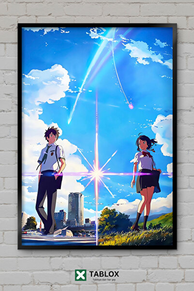 TABLOX Filmul anime Your Name Kimi No Na Wa, afiș japonez de dragoste, tablou...