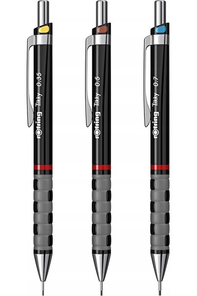 Rotring Tikky Mechanical Pencil | 0.35mm, 0.5mm and 0.7mm | HB Lead | Black B...