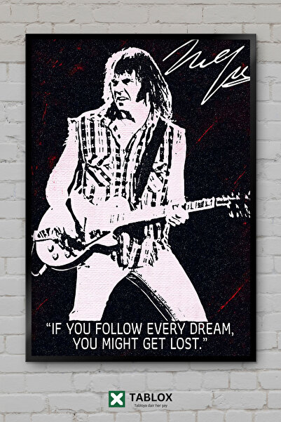 TABLOX Neil Young, pevač, folk rok muzika, portret, okvir, dekorativna MDF slika