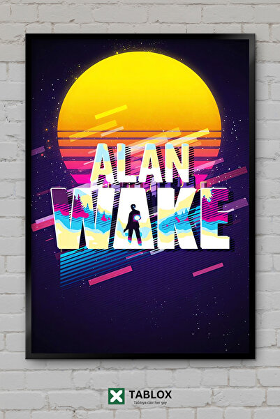 TABLOX Alan Wake video igra horor triler pisac poster okvir izgled dekorativn...