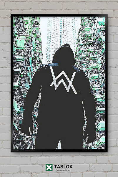 TABLOX Alan Walker Dj Παραγωγός ηλεκτρονικής μουσικής Πορτραίτο Πλαίσιο Προβο...