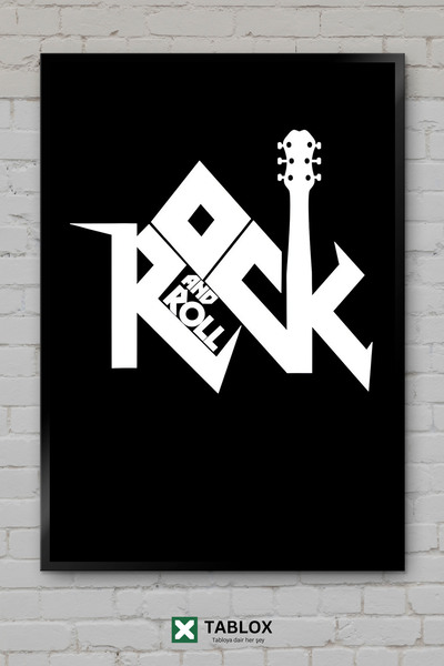 TABLOX Gitara Gitara Muzički instrument Rock Art Zidni poster Uramljeni dekor...
