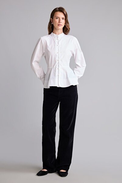 DeFacto Straight Fit Yüksek Bel Duble Paça Uzun Gabardin Pantolon I9665AX26AU