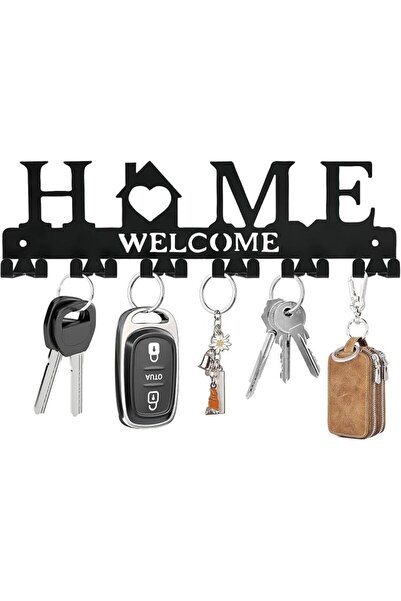 Yelajoy Wall Mount Key Holder, Metal Key Hanger, Adhesive Key Rack Organizer ...