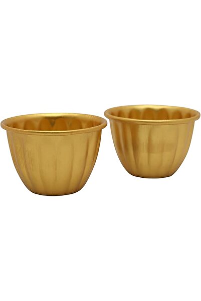 cc bin shihon 2-Piece Aluminum Cream Mold Gold Color 7.5 cm |   Dessert and C...