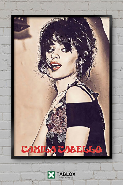 TABLOX Camila Cabello Τραγουδίστρια Ποπ Μουσική Πορτραίτο Κορνίζα με εμφάνιση...