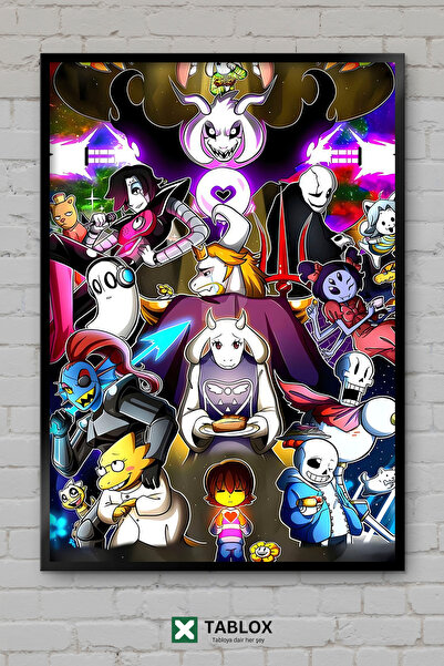 TABLOX Undertale Video Game Pixel Retro Rpg Αφίσα με πλαίσιο τοίχου Διακοσμητ...