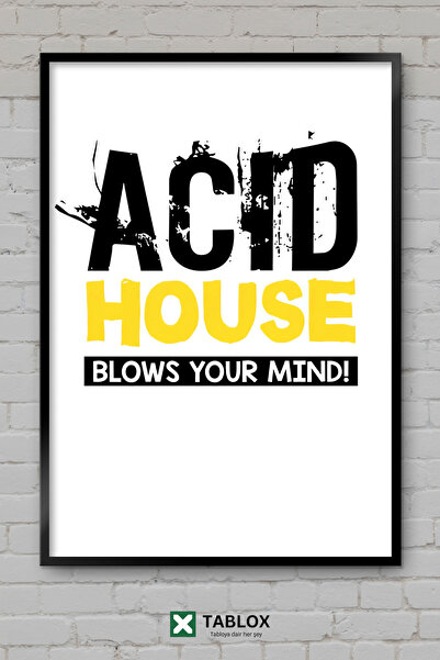 TABLOX Acid House Music Electronic Dance Retro Psihedelic Tablou decorativ în...