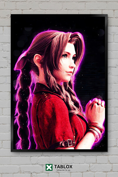 TABLOX Aerith Gainsborough Final Fantasy 7 Pictură decorativă japoneză înrăma...
