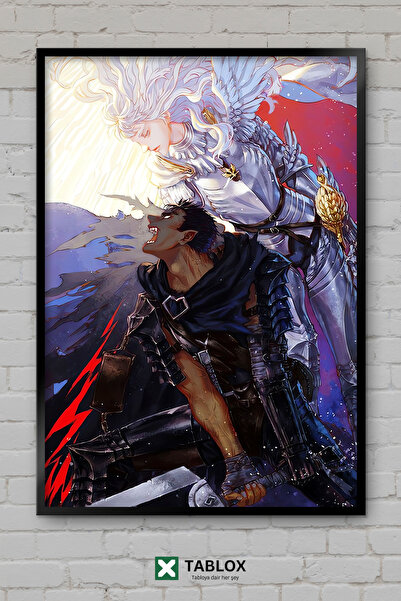 TABLOX Berserk Anime Manga Guts Dark Fantastic Ιαπωνικός Διακοσμητικός Πίνακα...