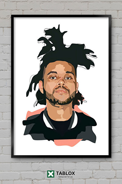 TABLOX The Weeknd Singer Rnb Pop Music Πορτρέτο με κορνίζα Διακοσμητικός πίνα...