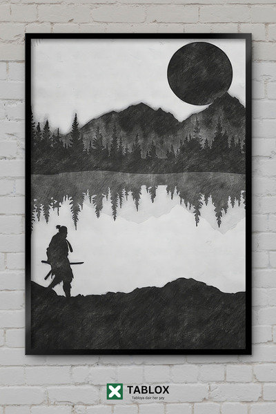 TABLOX Αφίσα δράσης του παιχνιδιού Sekiro Game Samurai Souls με κορνίζα, διακ...
