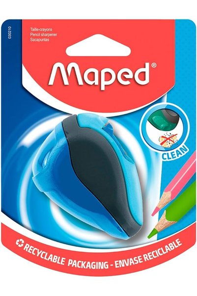 Maped Barb مبراة أقلام مابيد كلين بفتحتين، ألوان متنوعة (030249)