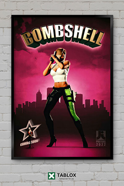 TABLOX Abey Bombshell Pin Up Vintage Art Retro Poster Okvir Izgleda Dekorativ...