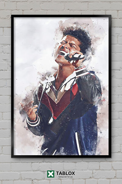 TABLOX Bruno Mars Τραγουδιστής Ποπ Μουσική Φανκ Πορτρέτο Διακοσμητικός πίνακα...
