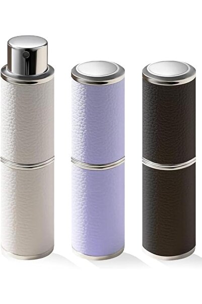 Yelajoy 3 PCS Perfume Atomizer, Rotary-Lift Nozzle, Cap-Free, Leather Refilla...