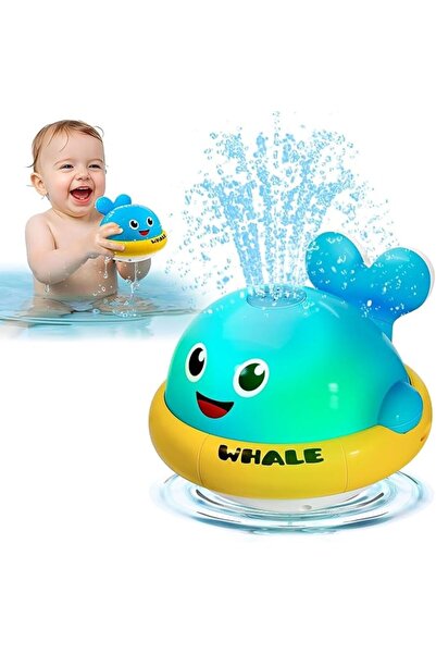 AQUAFALCON ألعاب حمام الأطفال، ألعاب حمام على شكل حوت مضيئة للأطفال من سن 1-3...